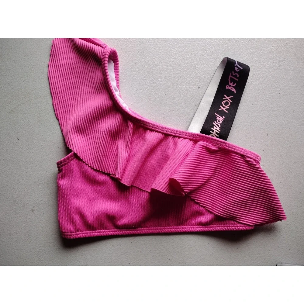 Betsey Johnson girls pink swimsuit size‎ 12